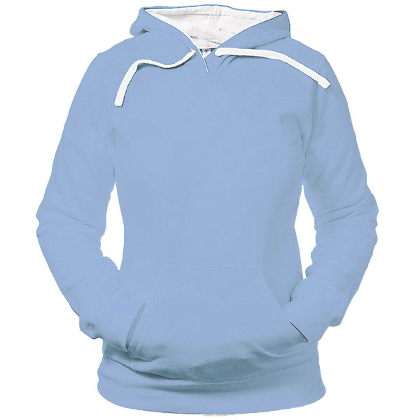 Sudadera Capucha Contrastada Mujer Frontal